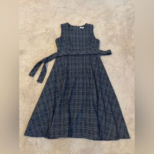 Calvin Klein Navy Plaid Dress